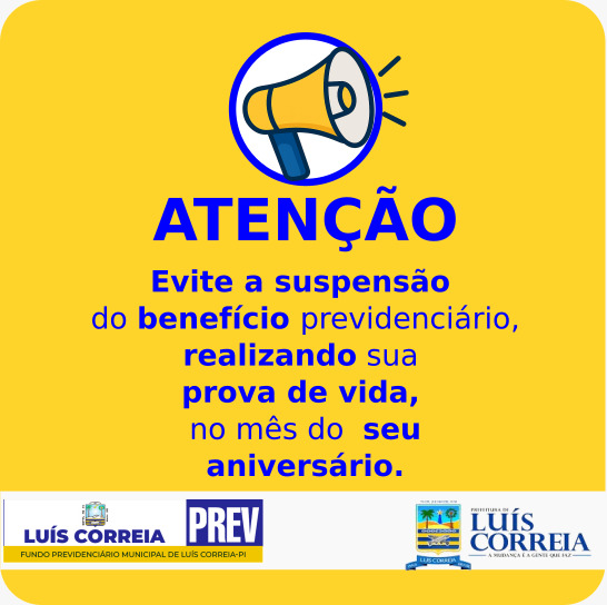 AVISO IMPORTANTE: PROVA DE VIDA